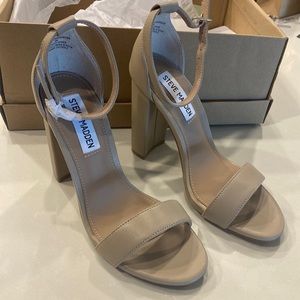 Brand New Steve Madden Carrson Nude Heels